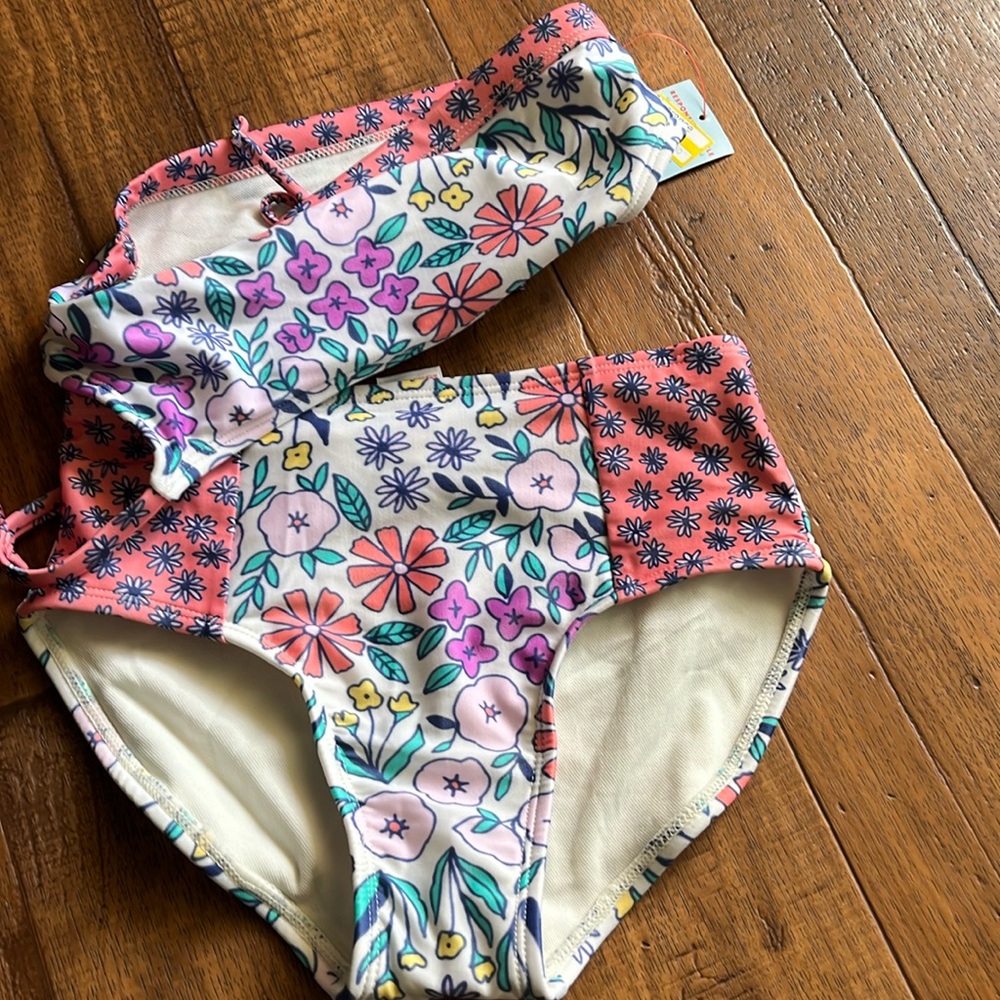 Cat and Jack girl swimming two piece 6/6X